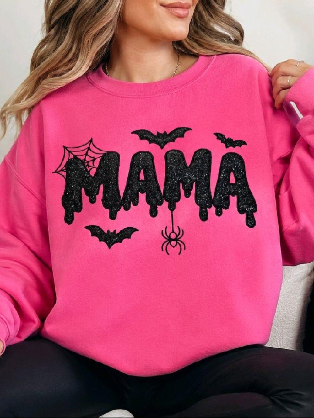 Spooky MAMA Embroidered Sweatshirt